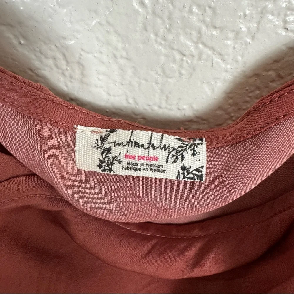 Free People Be My Mini Slip Dress in Wind Blush Size Large